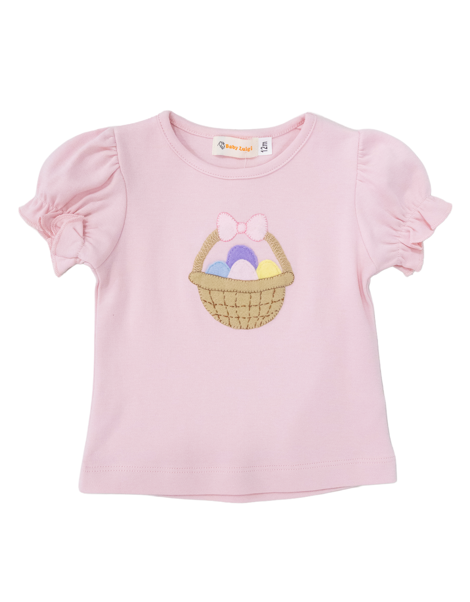 Luigi S26 Ruffle Shirt Pink Easter Basket