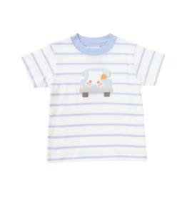The Smiley Crab Short Sleeve Shirt Sky Stripe Truck/Bunny