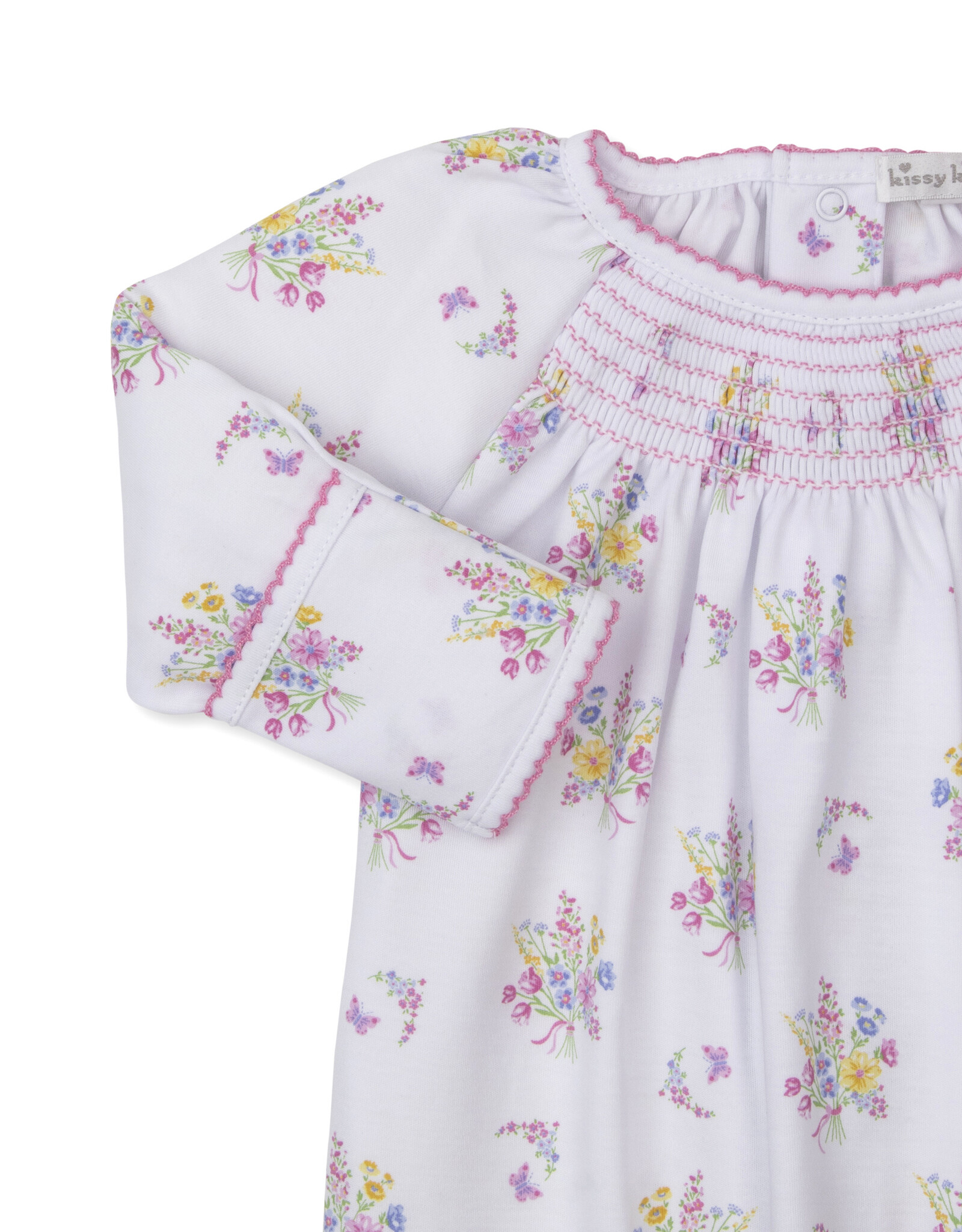 Kissy Kissy Pastel Gardens Smocked Sack Gown