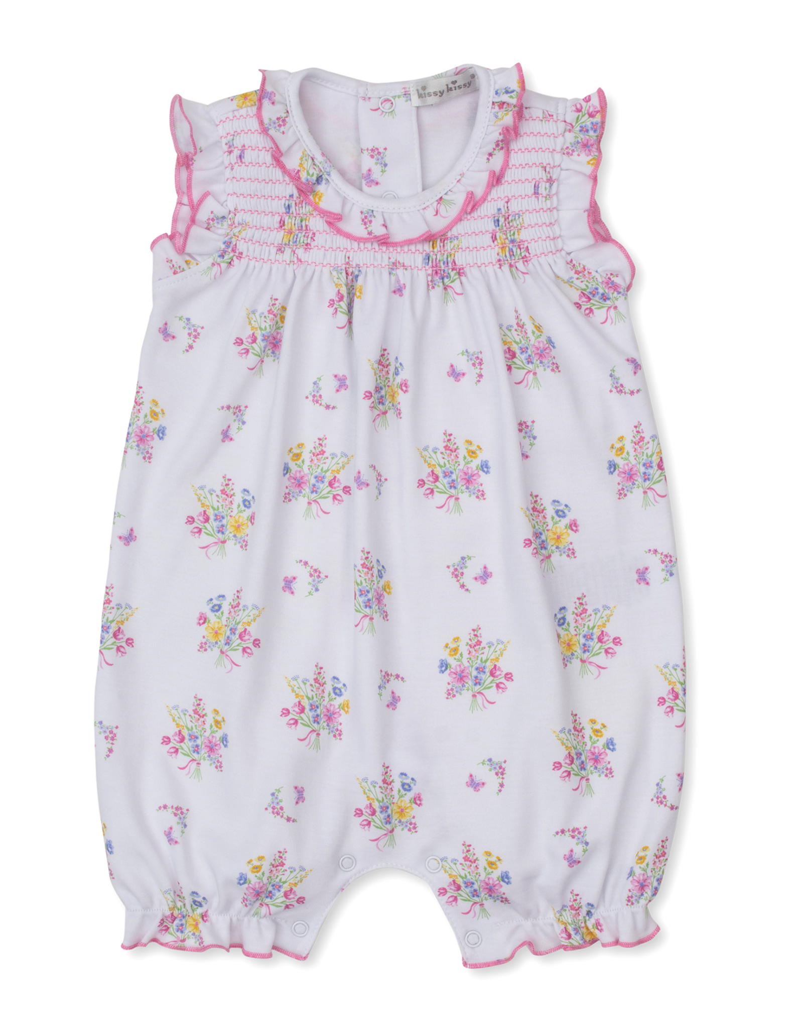 Kissy Kissy Pastel Gardens Playsuit Smocked Print