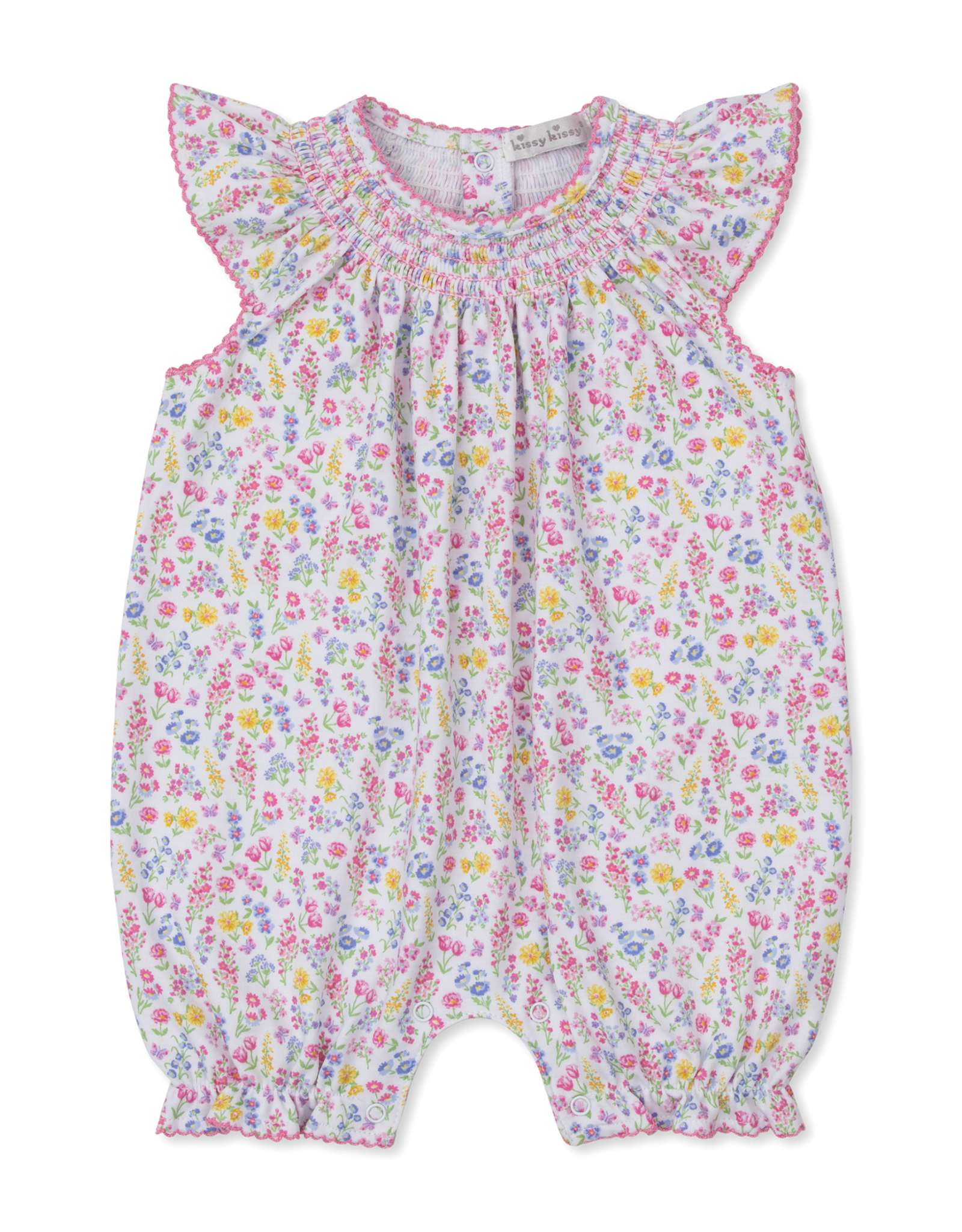 Kissy Kissy Pastel Gardens Smocked Short Playsuit