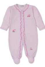 Kissy Kissy Golf Championship Stripe Footie Pink
