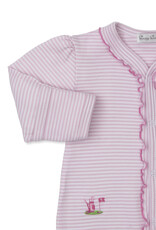 Kissy Kissy Golf Championship Stripe Footie Pink