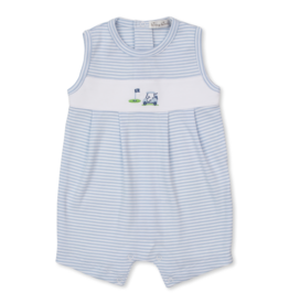 Kissy Kissy (0-3 Month) Golf Championship Sleeveless Playsuit Blue