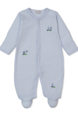 Kissy Kissy Golf Championship Stripe Footie Blue
