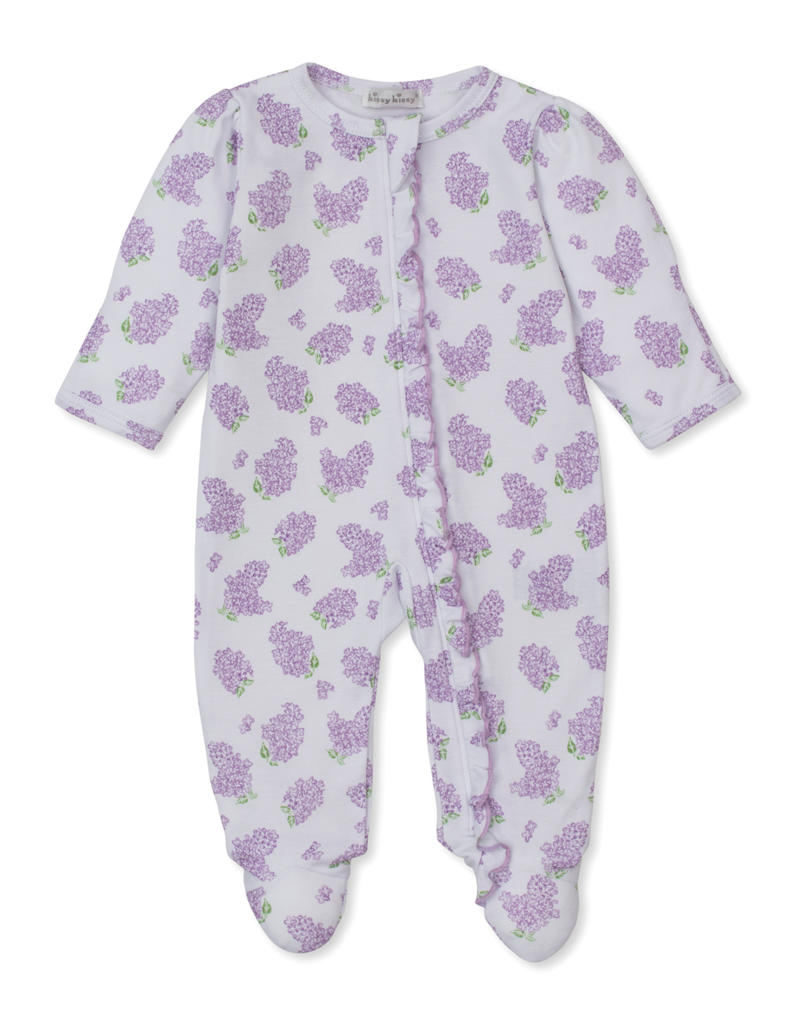 Kissy Kissy Lilac Love Zip Footie