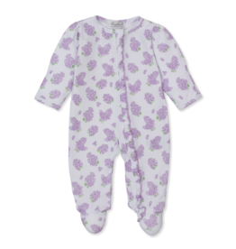 Kissy Kissy Lilac Love Zip Footie (9 month)