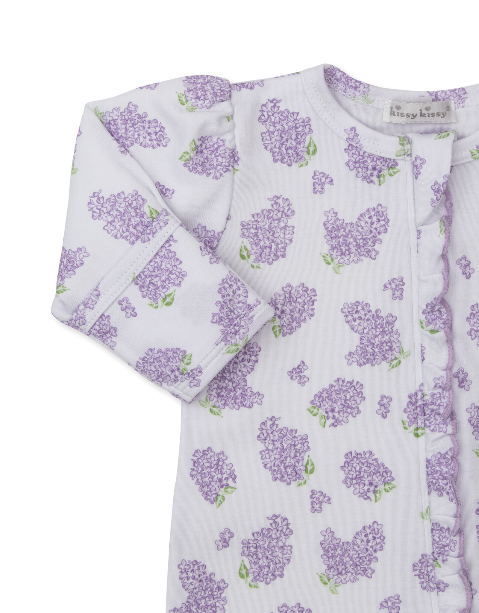 Kissy Kissy Lilac Love Zip Footie