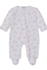 Kissy Kissy Springtime Bunny Fun Zip Footie Pink