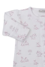 Kissy Kissy Springtime Bunny Fun Zip Footie Pink