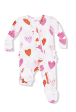 Angel Dear ADS26 2 Way Zipper Footie Happy Hearts