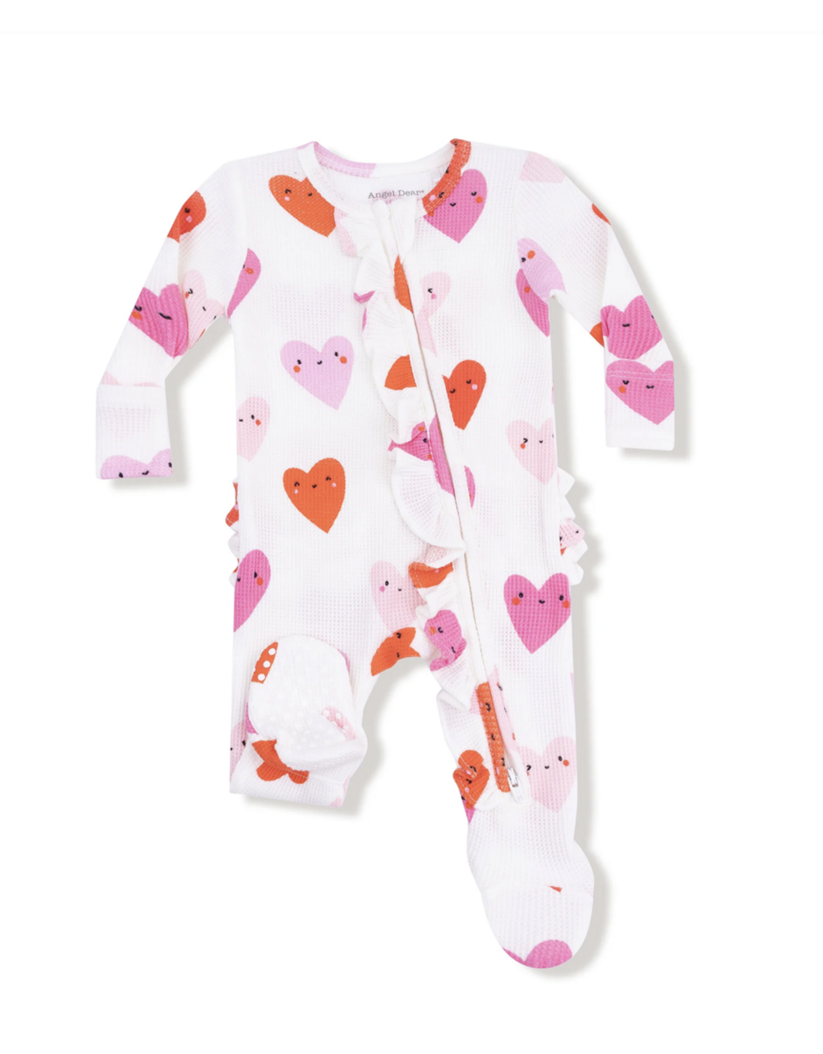 Angel Dear ADS26 2 Way Zipper Footie Happy Hearts