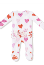 Angel Dear ADS26 2 Way Zipper Footie Happy Hearts