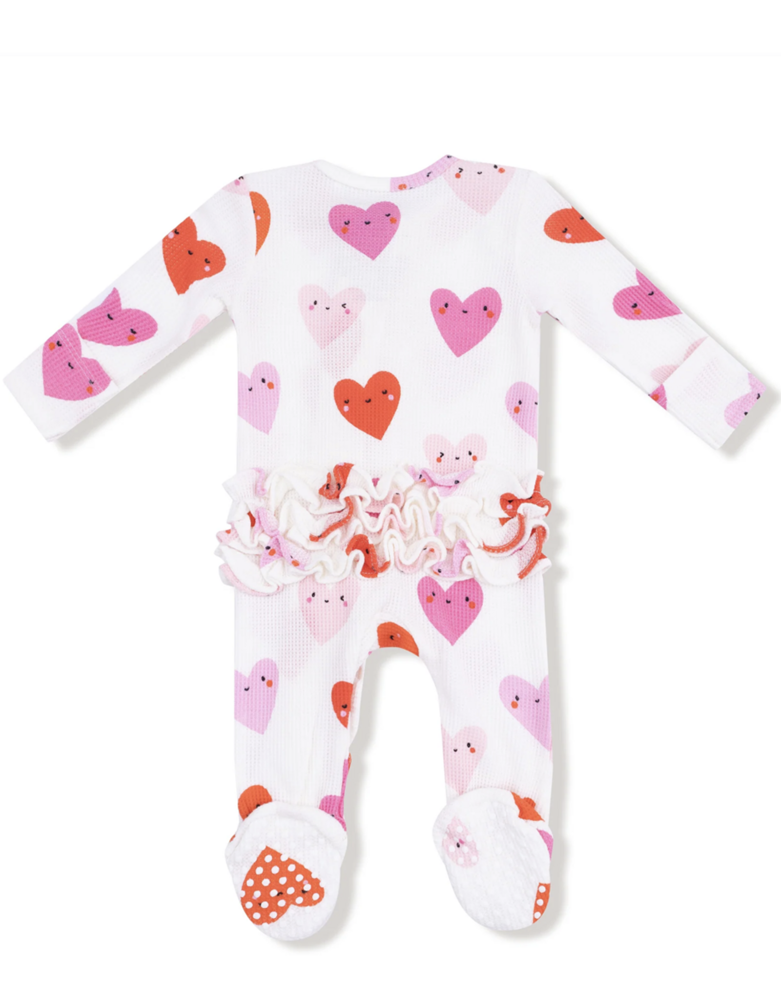 Angel Dear ADS26 2 Way Zipper Footie Happy Hearts