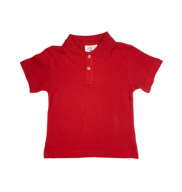 Luigi Short Sleeve Solid Polo Red