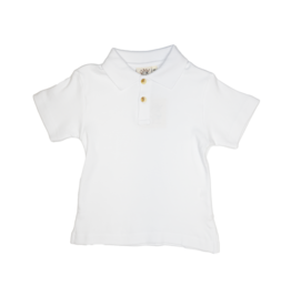 Luigi Short Sleeve Solid Polo White