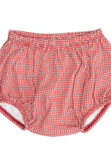 Luigi IDC005P Gingham Diaper Cover Red