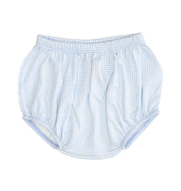 Luigi Gingham Diaper Cover Light Blue