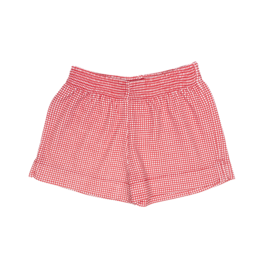 Luigi Gingham Knit Short Red