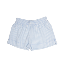 Luigi Gingham Knit Short Light Blue