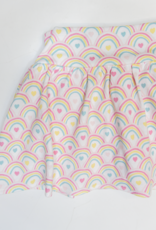 Luigi ISK016P Knit Skort Rainbow Heart Print