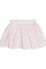 Luigi ISK016P Knit Skort Rainbow Heart Print