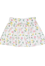 Luigi ISK016P Knit Skort Pink Yellow Floral Print