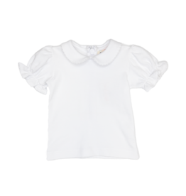 Luigi Short Sleeve Blouse White/White