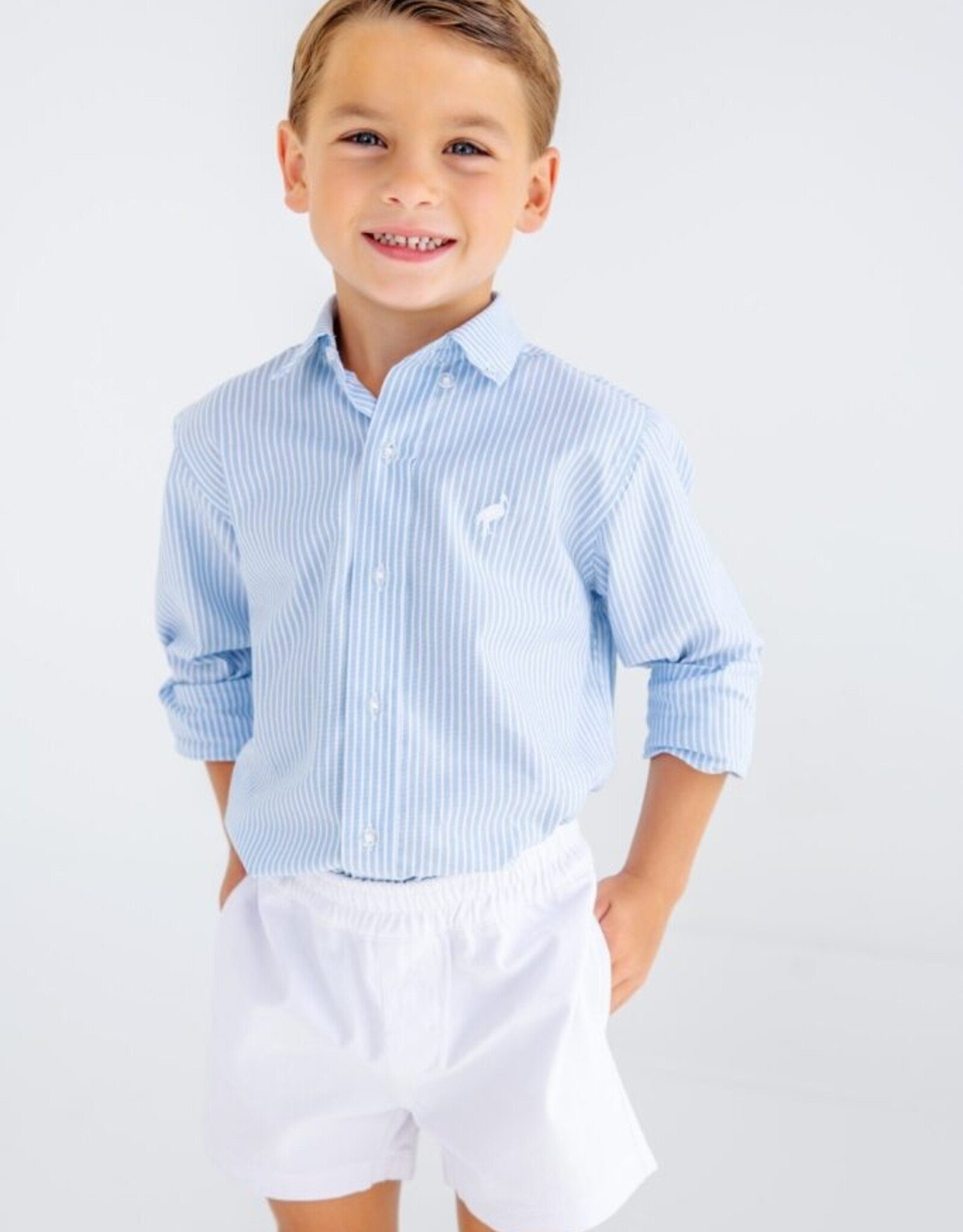 TBBC Dean List Dress Shirt Barrington Blue Tally Ticking