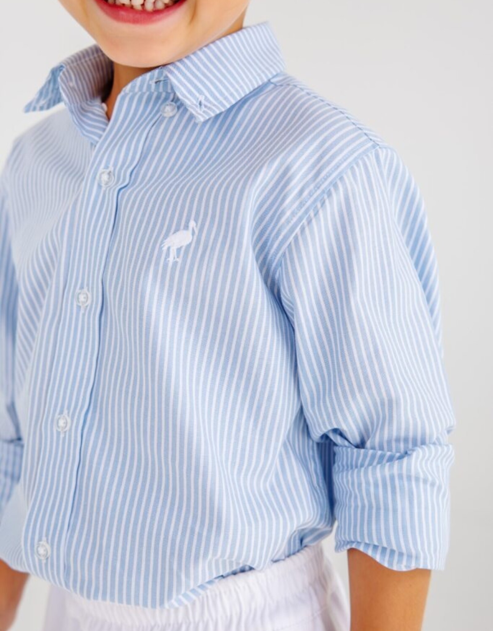 TBBC Dean List Dress Shirt Barrington Blue Tally Ticking