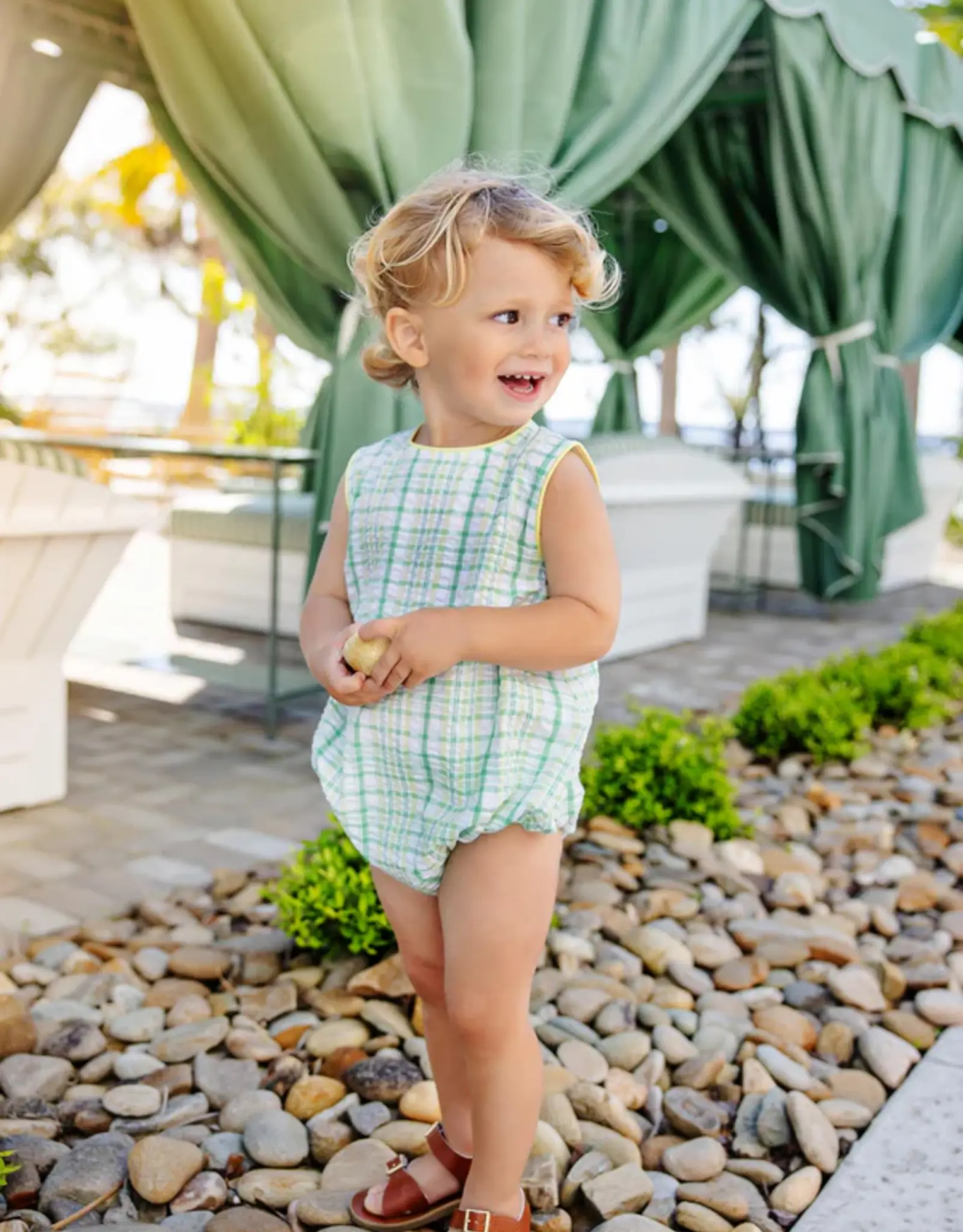 TBBC Benjamin Bubble Gibson island Green/Yellow Seersucker