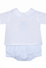 Baby Sen Bailey Teddy Bear Diaper Set Blue