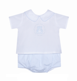 Baby Sen Bailey Teddy Bear Diaper Set Blue