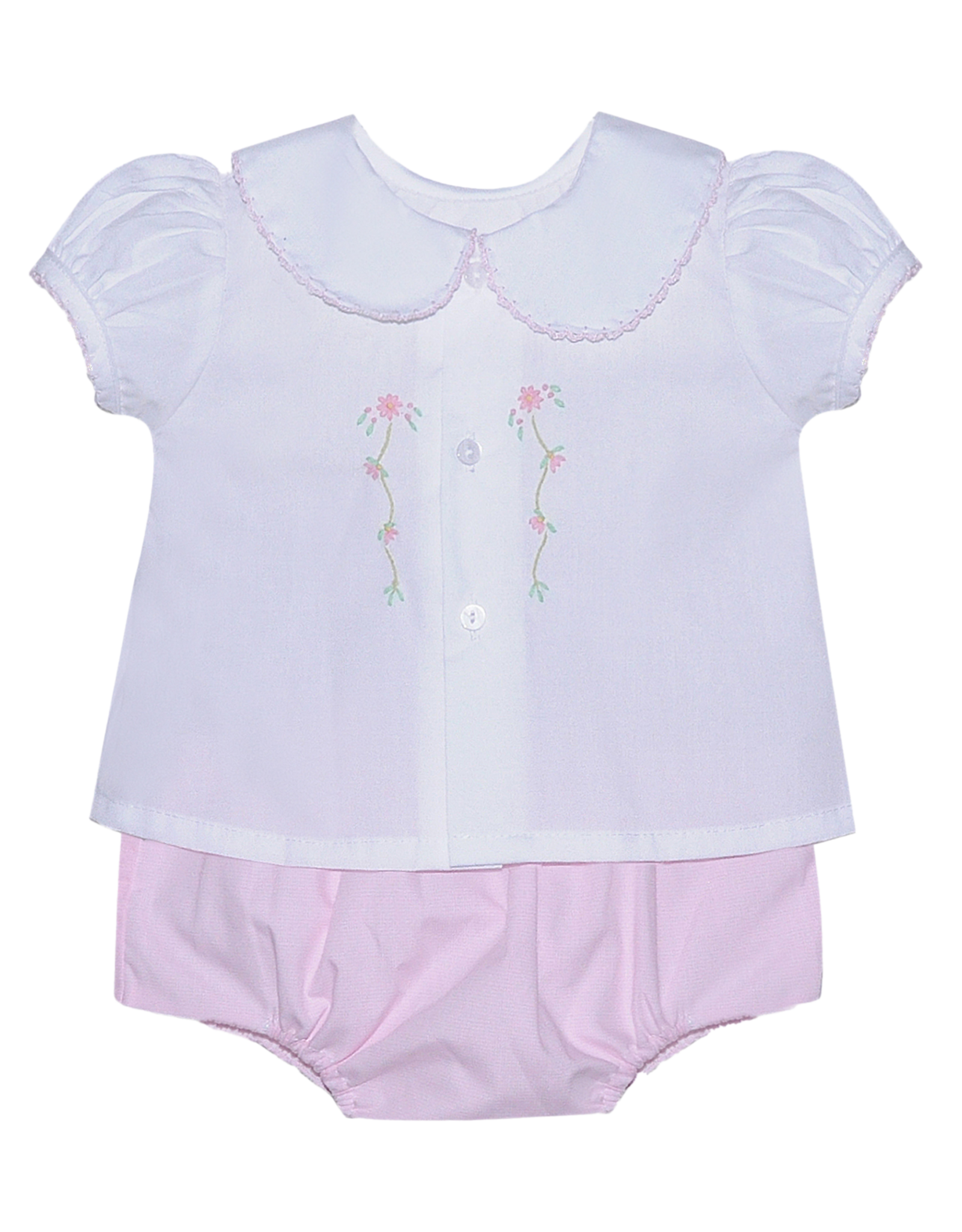 Baby Sen Avery Flowers Diaper Set Pink