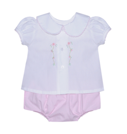 Baby Sen Avery Flowers Diaper Set Pink
