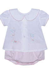 Baby Sen Avery Birds Diaper Set Pink