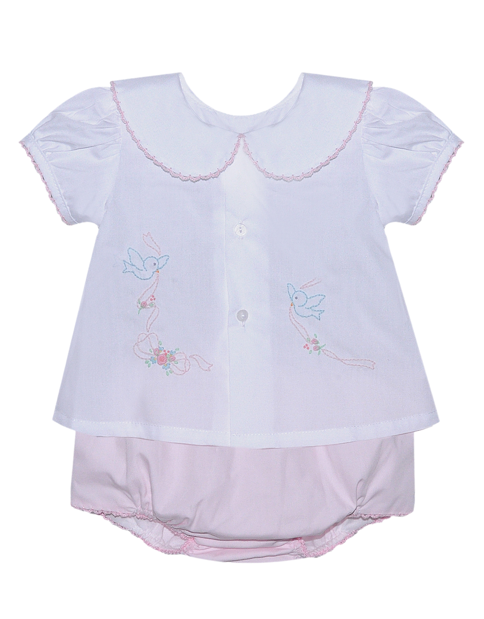 Baby Sen Avery Birds Diaper Set Pink