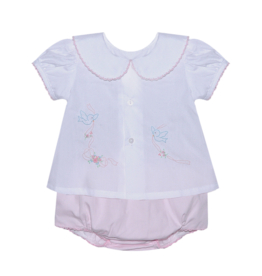 Baby Sen Avery Birds Diaper Set Pink