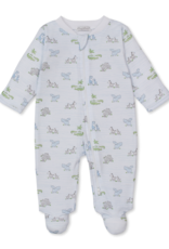 Kissy Kissy Safari Party Zip Footie Blue