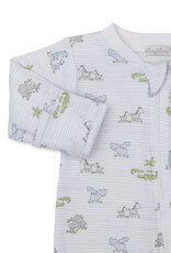 Kissy Kissy Safari Party Zip Footie Blue