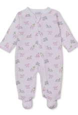 Kissy Kissy Safari Party Zip Footie Pink
