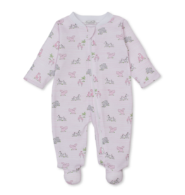 Kissy Kissy Safari Party Zip Footie Pink