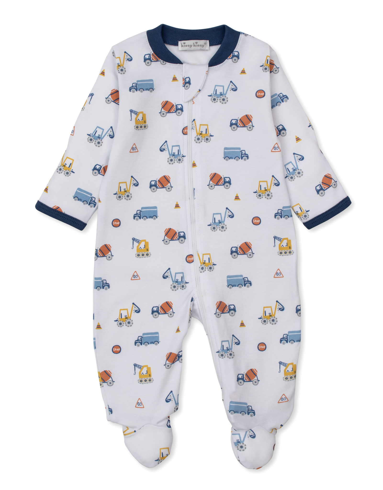 Kissy Kissy Construction Roadwork Zip Footie