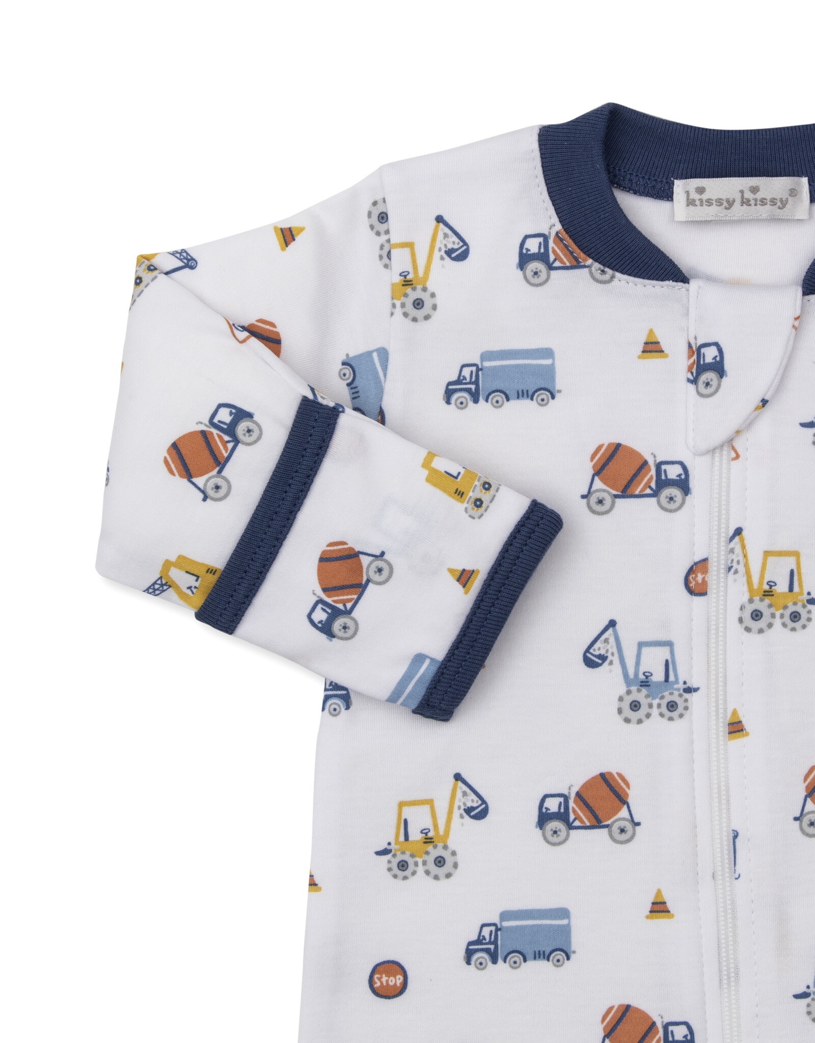 Kissy Kissy Construction Roadwork Zip Footie