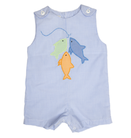 Petit Ami Blue Fish Sunsuit