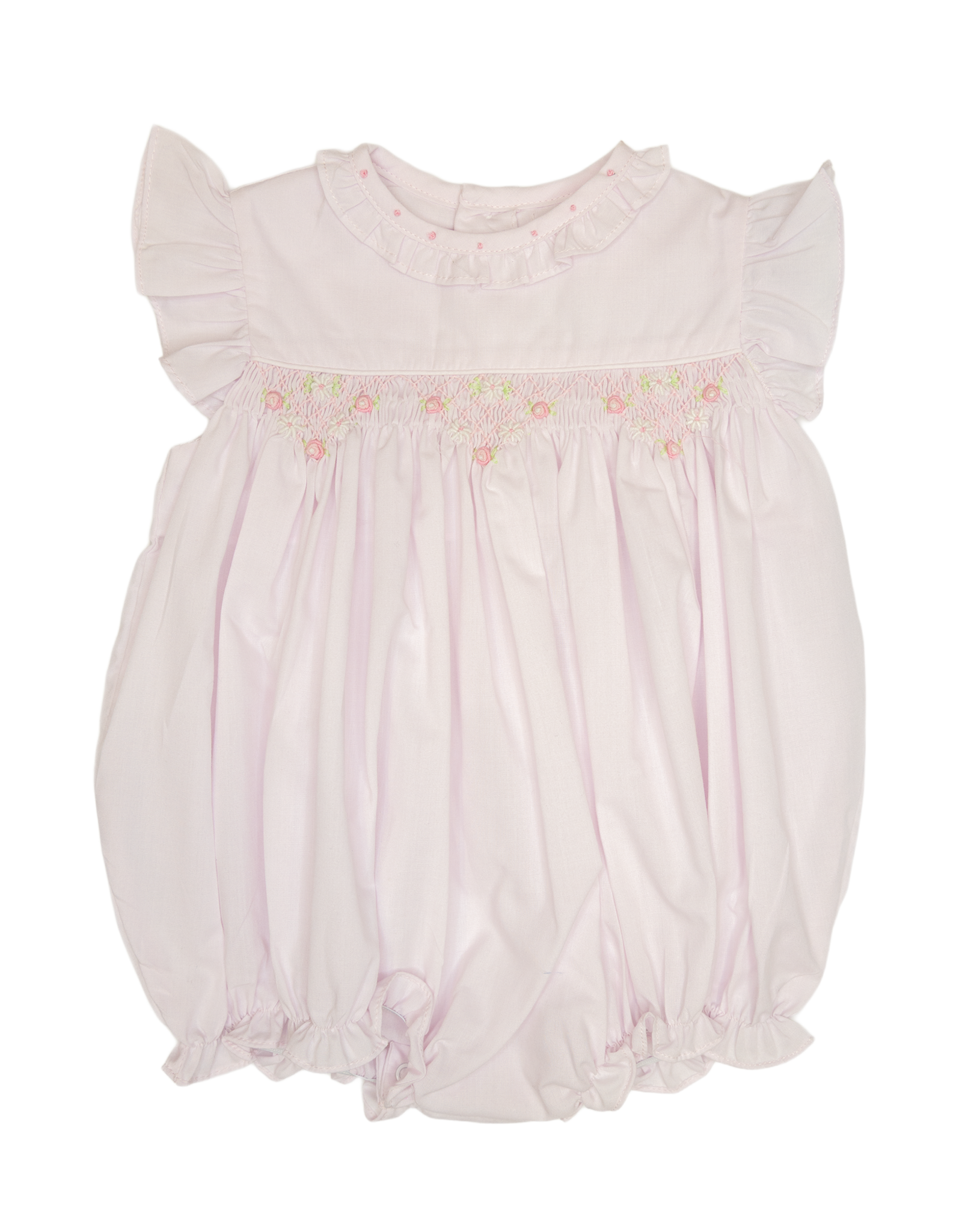 Petit Ami 5208 Pink Smocked Bubble