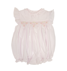 Petit Ami Pink Smocked Bubble