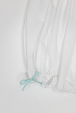 Petit Ami 2242 White/Aqua Smocked Bubble
