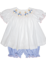 Lulu Bebe LBS26 Emma Smocked Peter Rabbit Bloomer Set