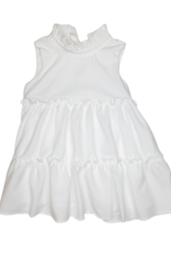 Lulu Bebe LB Natty White Stripe Tier Dress